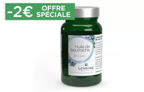 Huile de bourrache en capsules - Laboratoires Lehning