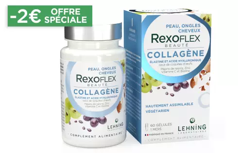 REXOFLEX Beauté Collagène - Complément alimentaire anti age collagene vegetarien coquille d'oeuf