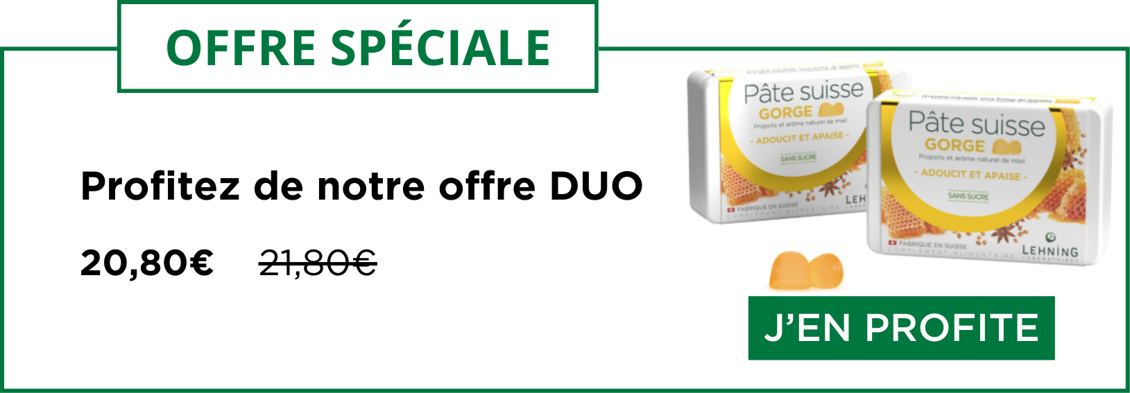 DUO Pâte suisse Gorge Laboratoires Lehning