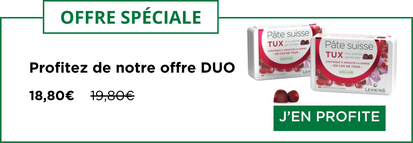 Promo DUO Pâte suisse TUX